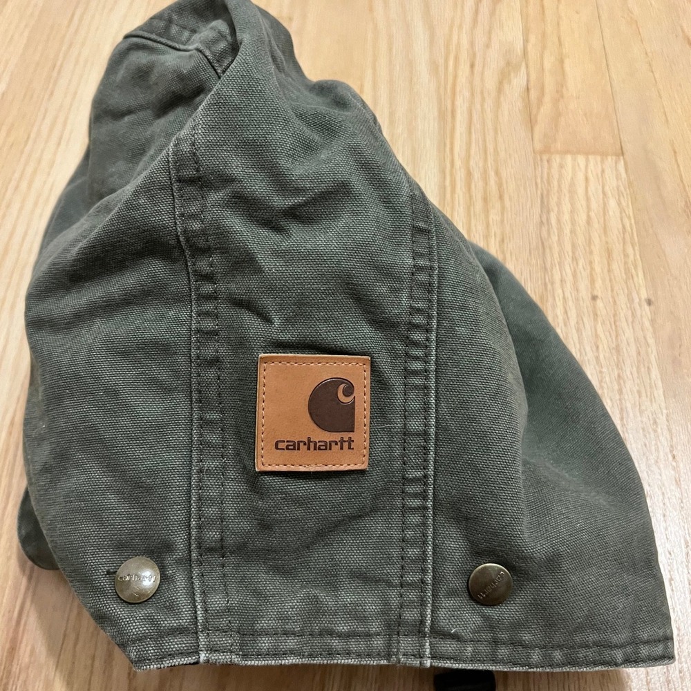 Carhartt A149 ARG Duck Hood Army Green Quilted Lining Snap On One Size Fits All